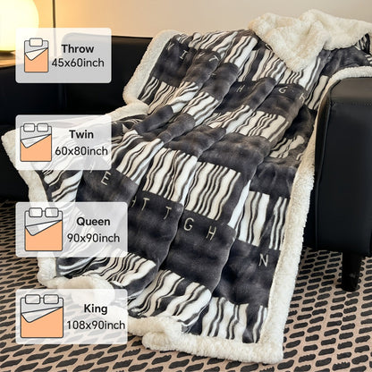 400-450 GSM Flannel Blanket with Plush-Look Lining, 16 Pattern Choices and Four Size Labels