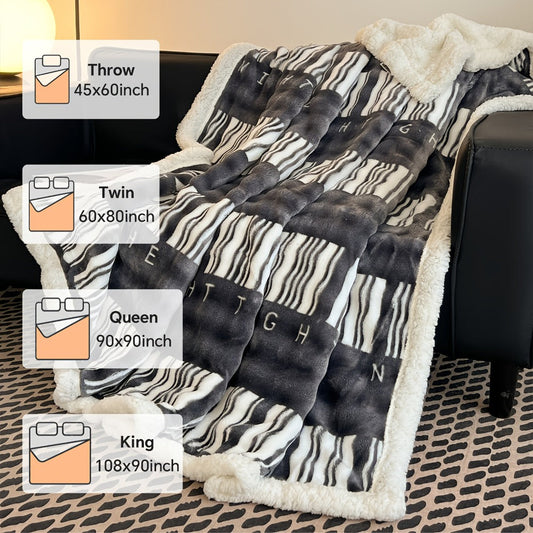 400-450gsm Heavyweight Flannel Blanket – Thick Warm Woven Throw for Bed, Sofa & Bedroom, Machine Washable, 16 Patterns, 4 Sizes