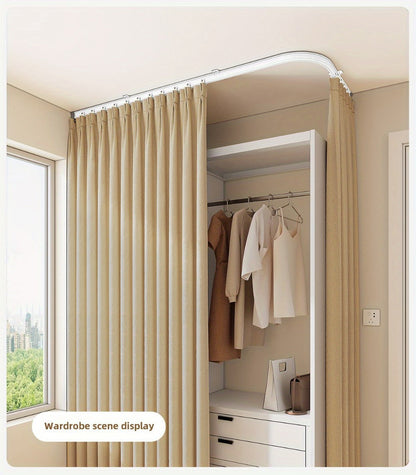 Flexible Curtain Rail Track – Bendable PVC Ceiling Mount Curtain Rod for Bay Window, Bathroom & Home Decor, Trim-to-Fit Monorail Curtain Track System