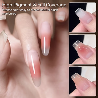 Gel Nail Polish 9-Color Ombre Palette for Gradient and Stamping Art with UV/LED Cure, 7 Series