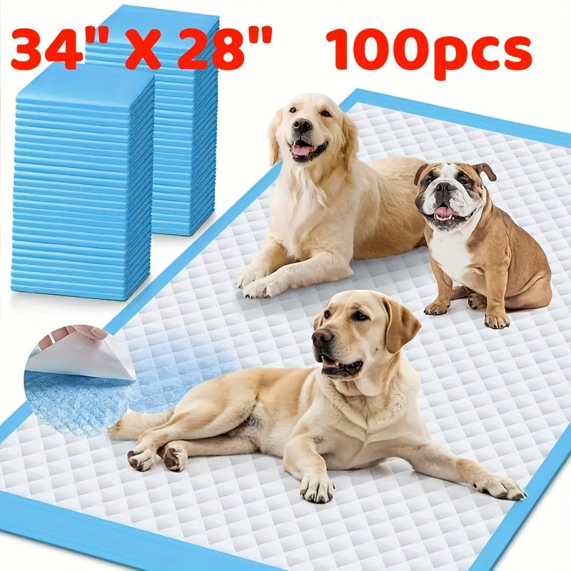 Dog Pee Pads Extra Large & 6X Thicker – Super Absorbent Puppy Training Pads, Quick-Dry & Leak-Proof, Odor Control, for Home & Camping, 50 / 100 / 200 Pads (23.62" or 28x34 Inch)