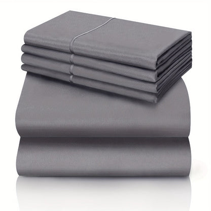 California King Sheet Set 6-Piece Breathable Cooling Bed Sheets Ultra-Soft Hotel Luxury Microfiber 18 Inch Deep Pocket Wrinkle Fade Resistant Flat Sheet Fitted Sheet 4 Pillowcases Multiple Colors