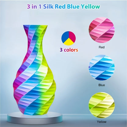 Gradient Tri-Color PLA Filament 1.75mm 250g 0.55lb – Three-Tone Color Transition Smooth Durable Printing for DIY Artistic Cosplay & Professional Projects Wide FDM Compatibility
