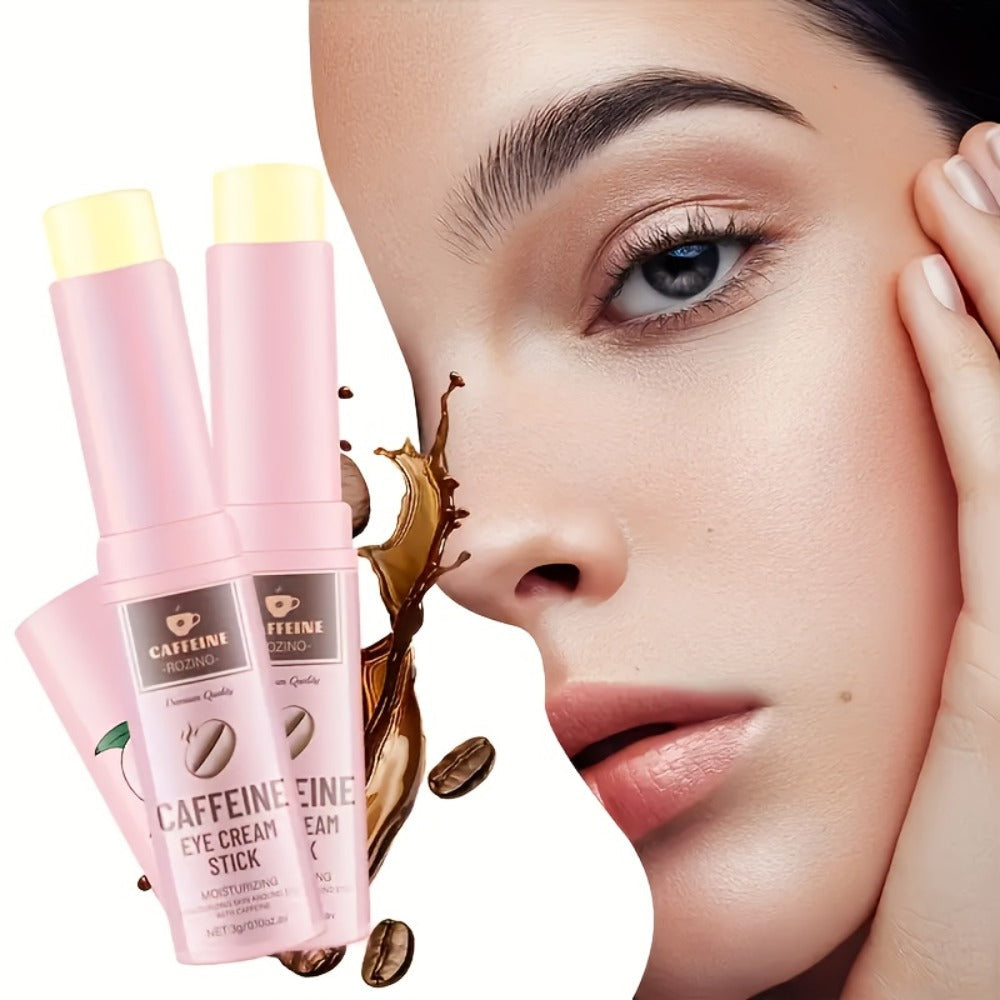 Eye Cream Firming Anti-Aging 2pcs with Caffeine & Ceramide NP — Reduces Dark Circles Puffiness Fine Lines Crow's Feet Lifted Refreshed Under-Eye Look Daily Skincare