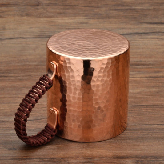 Moscow Mule Mug Hammered Copper 550ML – 100% Handcrafted Pure Solid Brass Cup with Rose Gold Finish | Heavy Gauge Traditional Cocktail Mug for Moscow Mule, Beer & Cold Drinks