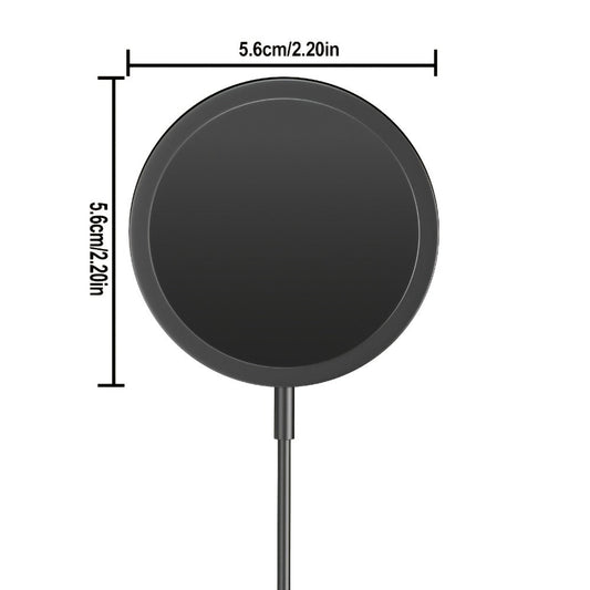 MagSafe Magnetic Wireless Charging Pad 15W Snap Alignment – Fast Charger for iPhone 17/16/15/14/13/12 & AirPods Pro/3/2, USB-C Cable & USB-A Converter Included, PD/PPS/QC Multi-Protocol | Slim Portable | Classic Black
