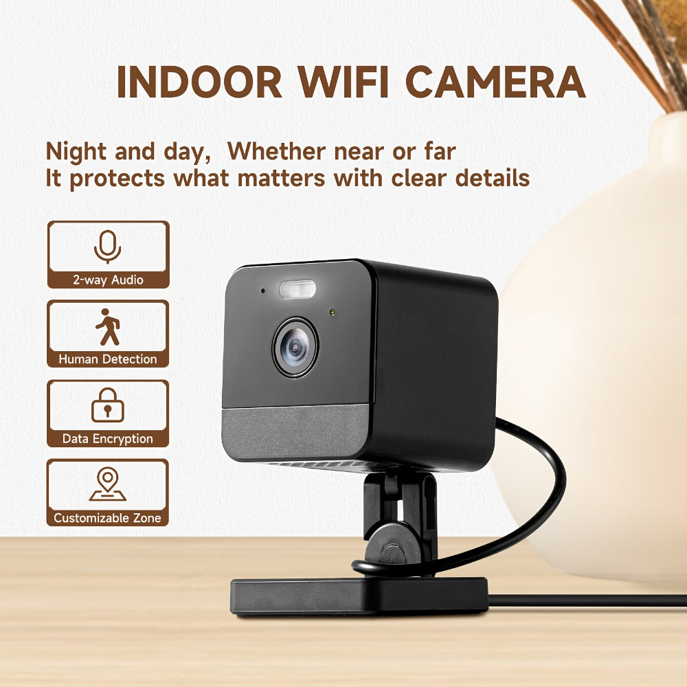Security Camera 1080P Two-Pack with Dual-Band WiFi, Infrared Night Vision, Two-Way Talk and SD Support to 256GB