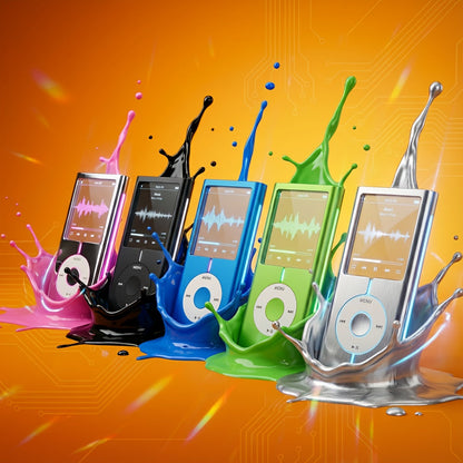 MP3 MP4 Player for Students 128GB Expandable, 8-Hour Battery HiFi Lossless Sound, 1.8 Inch Color Screen, FM Radio, Voice Recorder, E-Book Reader, English Listening Learning Device