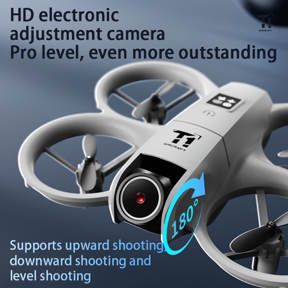 Mini 4K FPV Drone 180° Rotating Dual Camera Optical Flow Positioning Dual Batteries 360° Flip One-Key Takeoff Anti-Shake | RC Quadcopter Toy for Beginners Boys Girls Kids | Birthday Christmas Gift