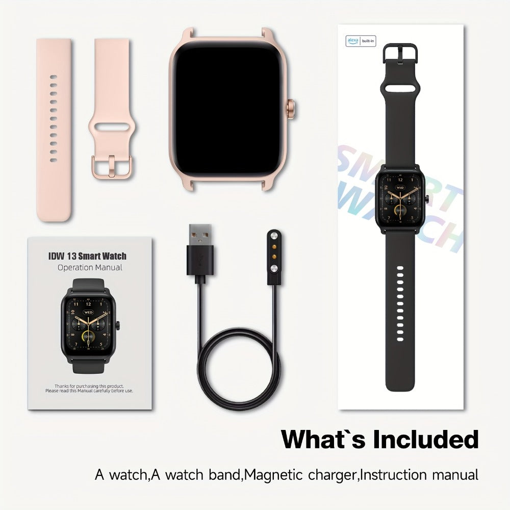 Smartwatch – with Built-in Alexa FAWEIO 1.8" HD Touch Screen, Bluetooth Calling, 100+ Sport Modes, Fitness Tracker Heart Rate Sleep…