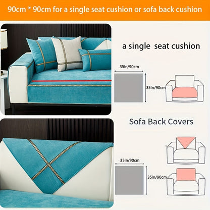 Sofa Cover 350 GSM Chenille Knit Panels for Single Seat, Armrest and 2, 3 or 4-Seater Sofa Sections