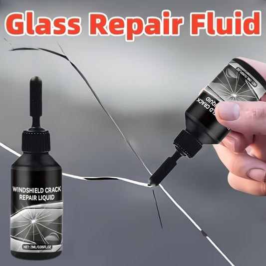 Windshield Repair Kit Nano UV Resin 15-Minute Fix for Bullseye Star Spider Cracks Scratches - DIY Car Glass Crack Repair Fluid with Suction Mount Option