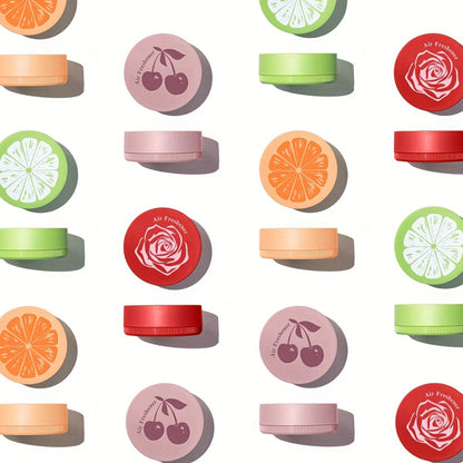 Car Air Freshener 2-Pack Solid Fragrance Jars in Cherry, Lavender, Lime, Rose or Sweet Orange