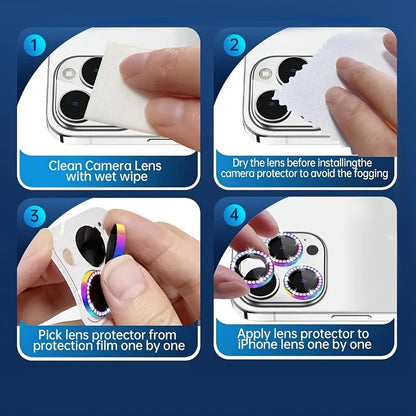 iPhone Camera Lens Protector Tempered Glass – HD Clear 99.9% Optical Clarity, Scratch Resistant, Ultra-Thin Bubble-Free Film for iPhone 16 Pro Max / 16 Pro / 15 Plus / 15 / 12 Pro / 12 / 11 Pro Max / 11 Pro