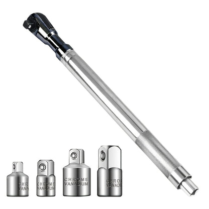Impact Wrench Extension 1/2" Offset Ratchet Extender - 3-in-1 Heavy Duty Electric Drill Adapter for Confined Spaces Auto Repair with Socket Adapters