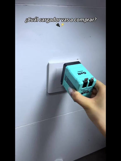 USB-C Wall Charger with Integrated Dual Cables in Single or Two-Piece Packs and Multiple Colors