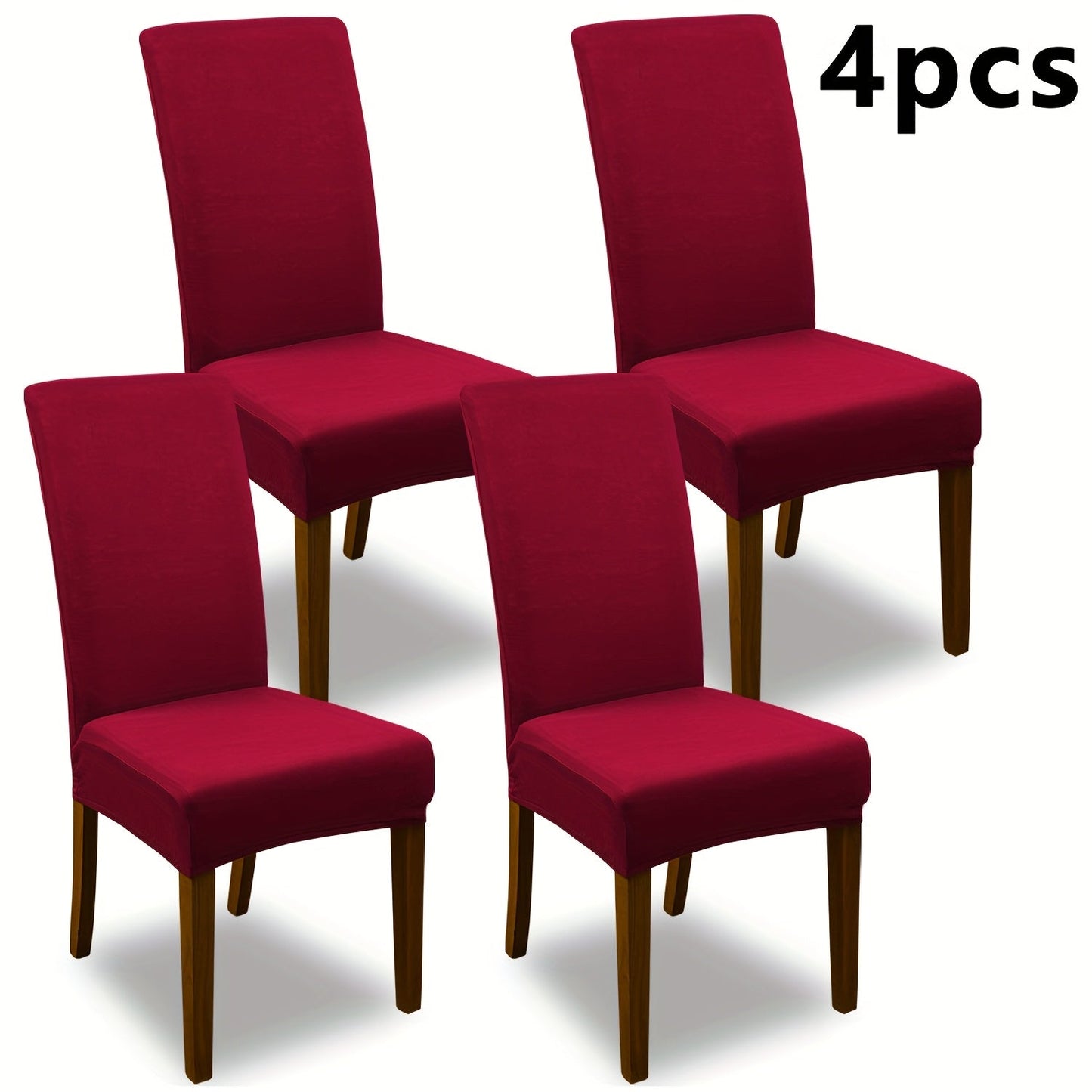Chair Cover Set of 4 or 6 Stretch Jacquard Dining Slipcovers in Nine Available Color Choices