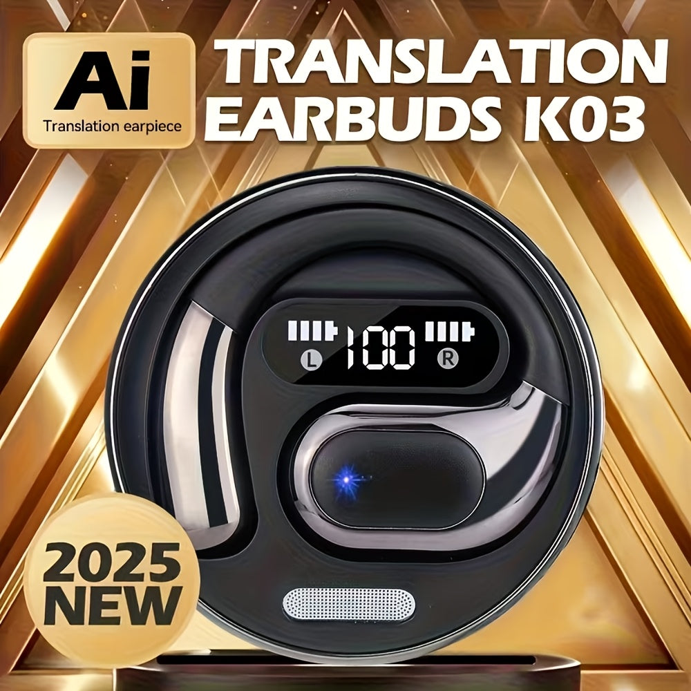 OWS AI Language Translator Earbuds Open Ear, 156 Languages & Accents Real-Time 3-in-1 Translation, Bluetooth 5.1 - Translation Device for Travel, Business & Learning