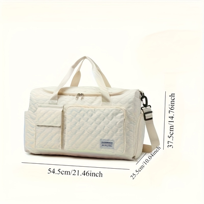 Sports Duffel Bag with Dry Wet Separation – Large Capacity Gym Travel Bag, Double-Sided Compartments, Shoulder & Crossbody Carry for Fitness, Travel & Outdoor Activities