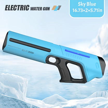 Rechargeable Electric Water Blaster with Pulse Light, Self-Fill Function and Blue, White or Brown Gift Box Options