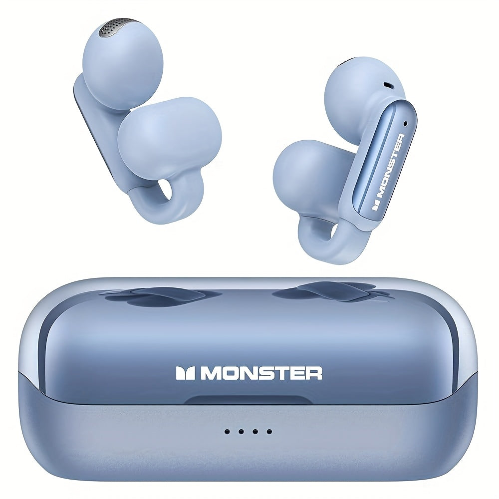 Open-Back Clip-On Wireless Earbuds Environmental Noise Cancellation Touch Control Wireless Charging Case Situational Awareness Natural Sound Bluetooth Headphones