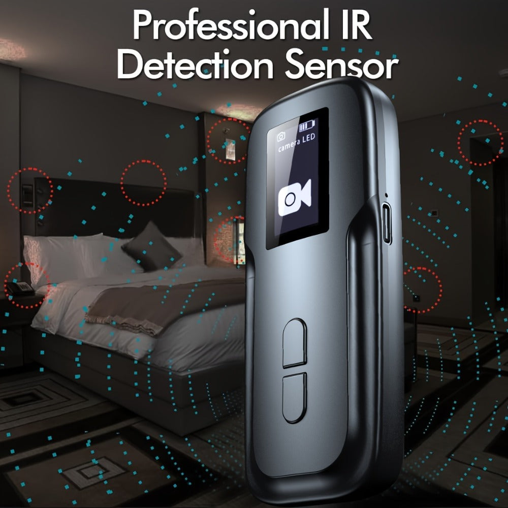Hidden Camera Detector with OLED Screen – RF Signal & Infrared Anti-Spy Bug Detector, GPS Tracker Finder, Anti-Eavesdropping Scanner for Travel, Hotel, Airbnb, Office & Car Security