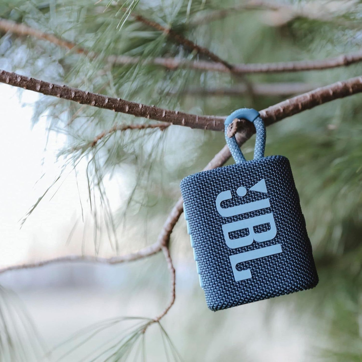 JBL Go 3 IP67 Waterproof Portable Bluetooth Speaker, Big Audio & Punchy Bass, 5-Hour Playtime, USB-C Fast Charge, Rugged Fabric Design with Carry Loop for Outdoor Travel Beach Shower