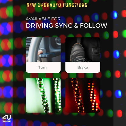 RGB LED Whip Lights for UTV ATV – 1ft/2ft/3ft/4ft Spiral Color Changing Neon Light Whips with Remote & App Control, Music Sync, for RZR SXS Dune Buggy Off-Road Truck (2pcs, No Spring Base)
