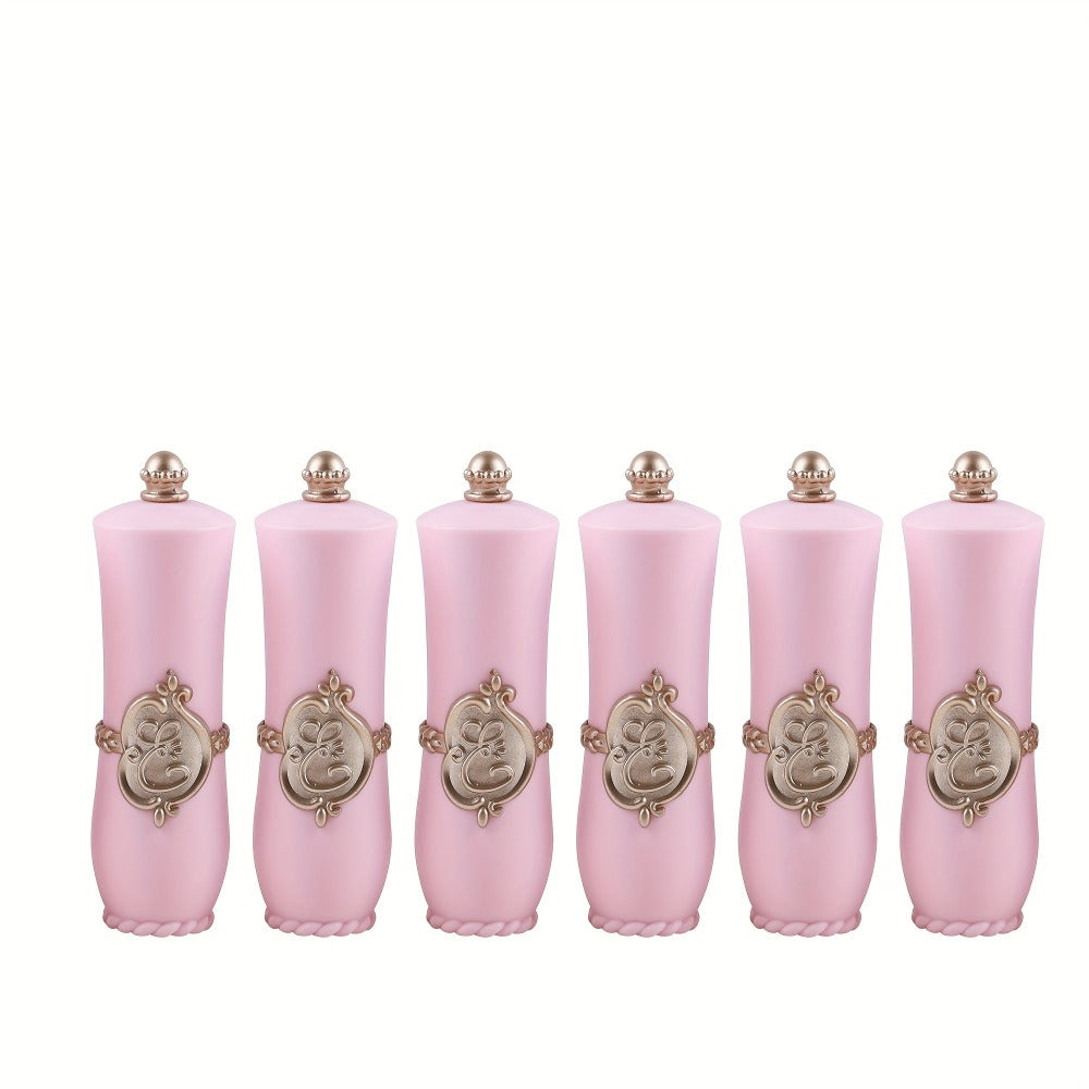 Color Changing Lip Balm Set 6PCS Flower Jelly Lipstick Thermostat Tinted Moisturizing Peach Flavor - Glossy Natural Look Lip Care Gift for Women Girls Pink Black