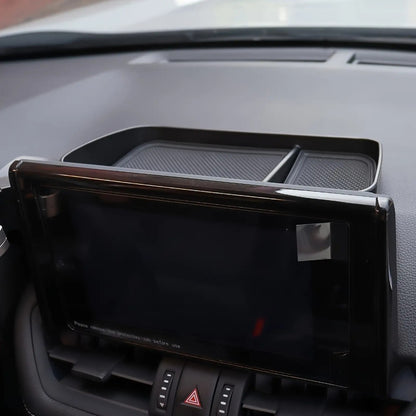 Car Dashboard Non-Slip Tray Organizer - Rubber Base Open Front Holder for Phone Keys Coins Cards, Universal Anti-Slip Car Dash Storage Tray