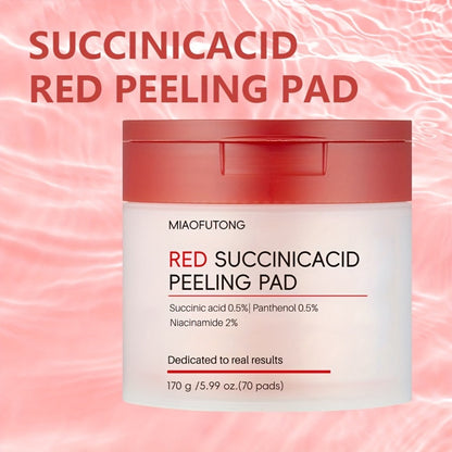 Exfoliating Cleansing Pads with Hyaluronic Acid & Rose Water 70 Count - Dual-Texture Deep Pore Cleansing Moisturizing Wipes Camellia Extract All Skin Types Women Daily Skincare