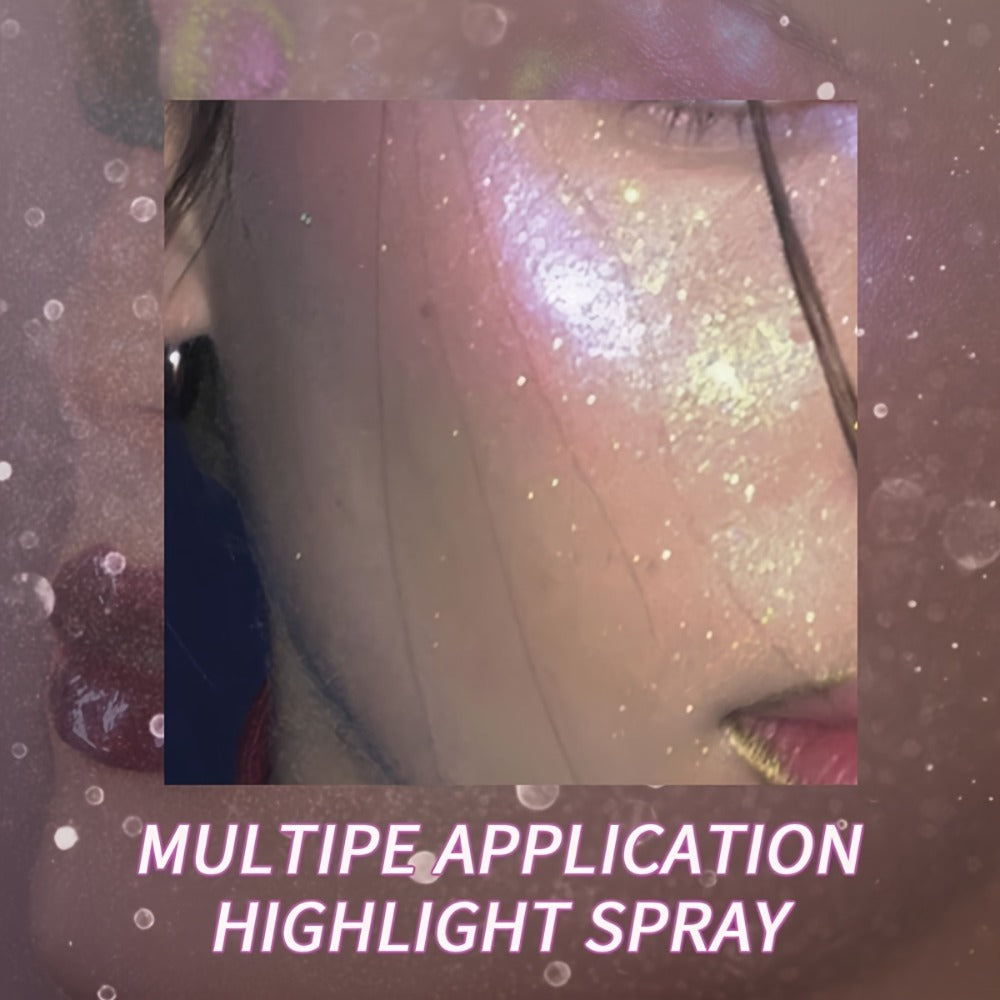Body Glitter Spray Shimmer extended-wear Lightweight Non Greasy Luminous Radiant Glow for Body Face Hair Women Festival Party Everyday