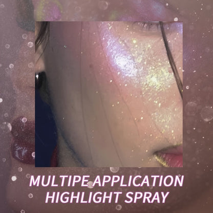 Body Glitter Spray Shimmer extended-wear Lightweight Non Greasy Luminous Radiant Glow for Body Face Hair Women Festival Party Everyday