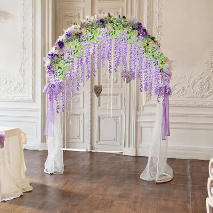 Artificial Flowers 24-Pack Wisteria Vine Garland with 3.6FT Silk Strands in Five Color Options