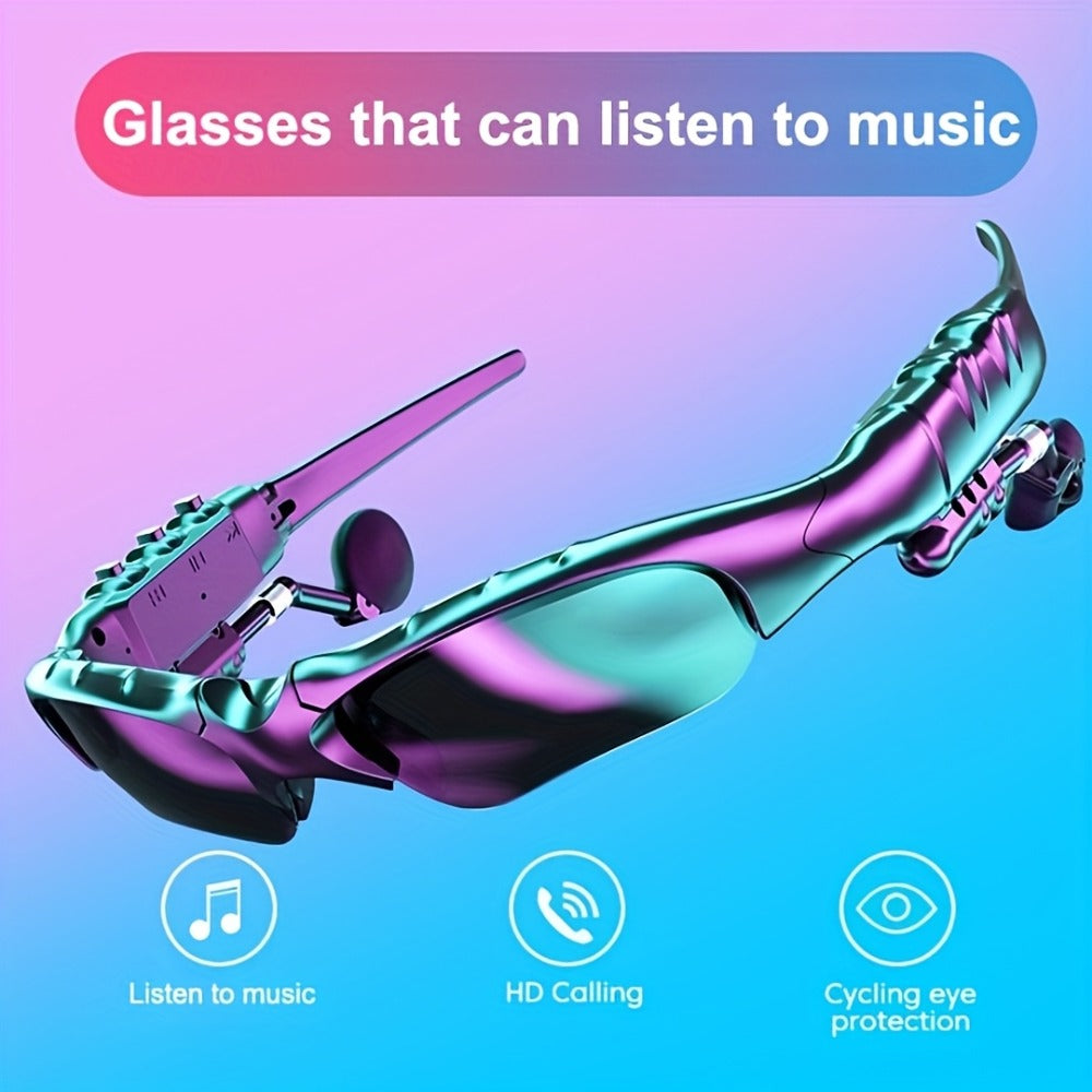 Open Ear Bluetooth Audio Glasses with Built-In Earbuds – Wireless Smart Sunglasses for Music & Hands-Free Calls, Anti-Glare Lenses, Driving Sports Outdoor, Unisex | 7 Colors