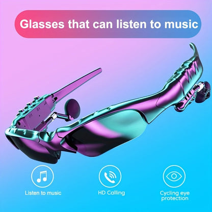 Open Ear Bluetooth Audio Glasses with Built-In Earbuds – Wireless Smart Sunglasses for Music & Hands-Free Calls, Anti-Glare Lenses, Driving Sports Outdoor, Unisex | 7 Colors