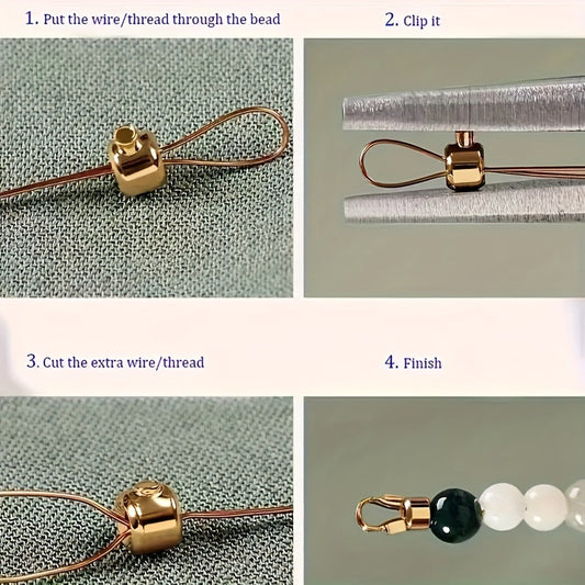 Bead Caps - Bulk 40pcs Silver Gold Flower for Jewelry Making Bracelets Necklaces - product detail view 2