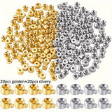 20pcs golden+20pcs silvery