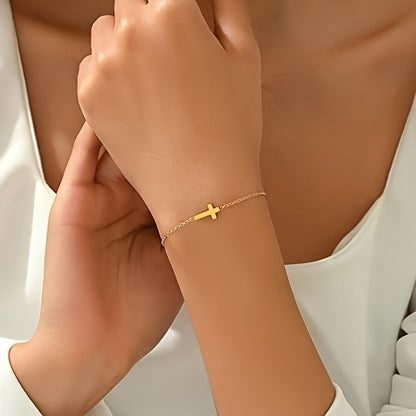 Beaded Bracelet - Gold Pearl Bead Chain for Women Adjustable Stainless Steel Cuban Twisted - product detail view 13