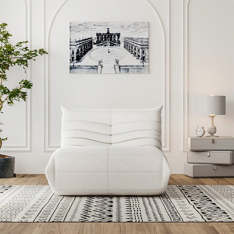 Bean Bag Chair shown in the Creamy-white option