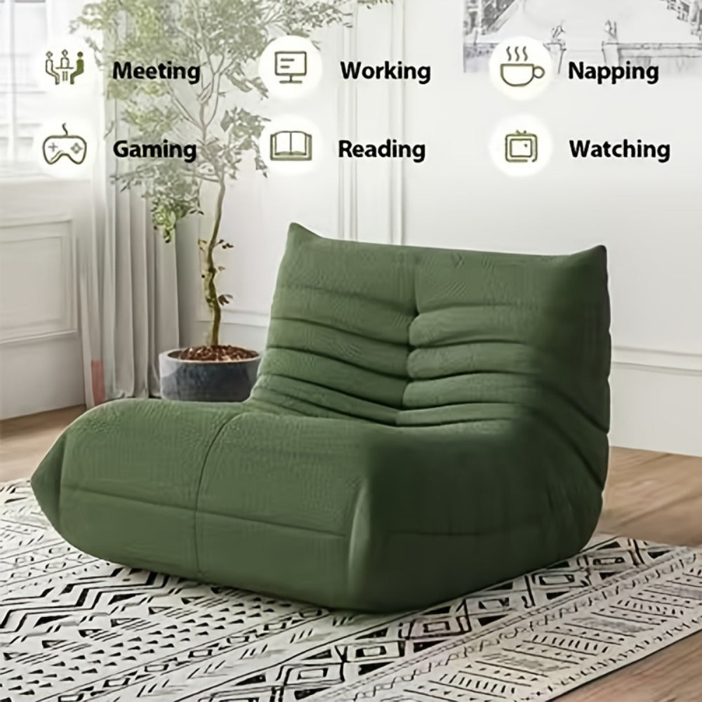 Bean Bag Chair, Soft Floor Lounger for Comfortable Everyday Seating detail image - detail view 10