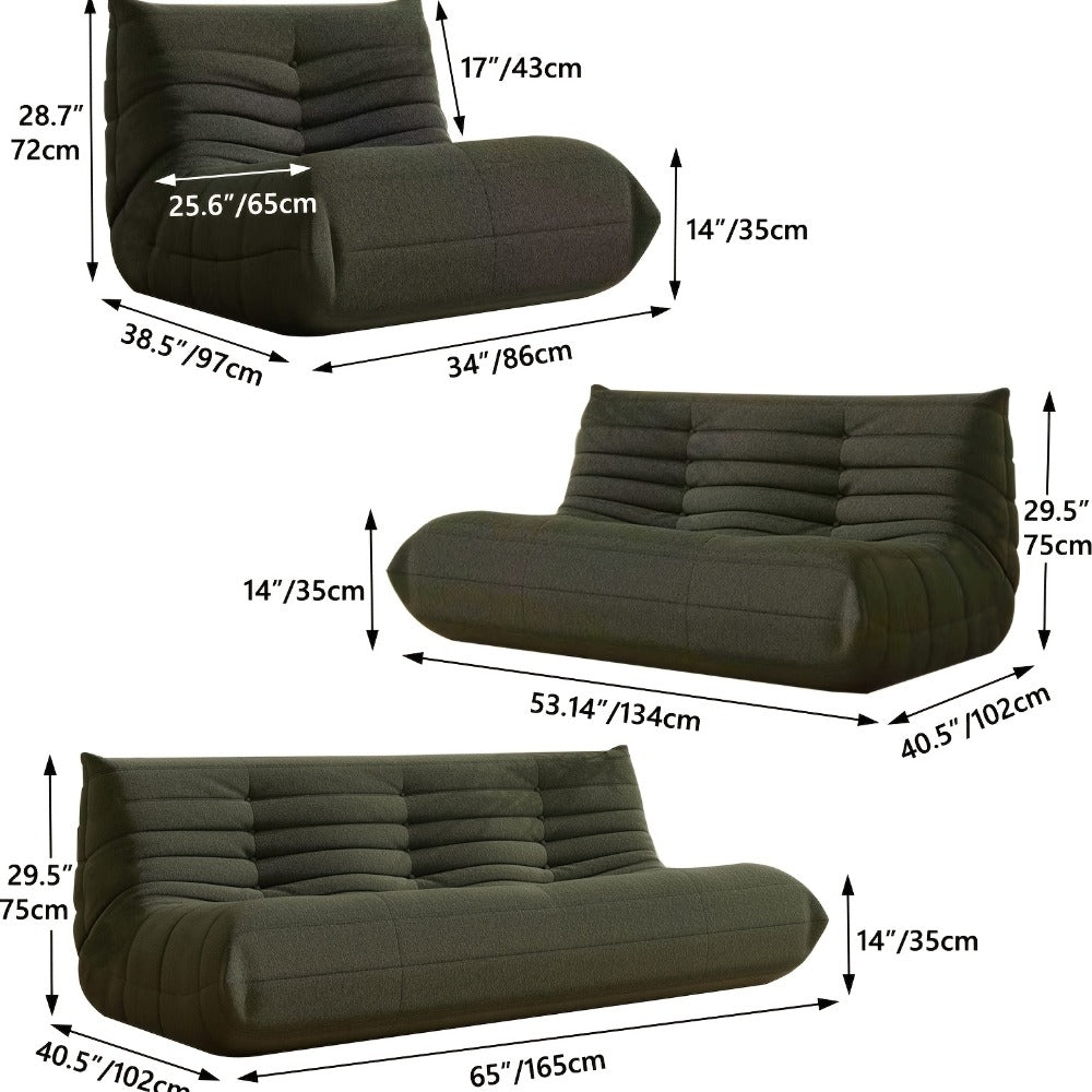 Bean Bag Chair, Soft Floor Lounger for Comfortable Everyday Seating detail image - detail view 17