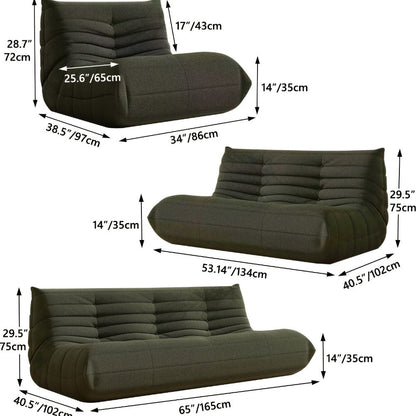 Bean Bag Chair, Soft Floor Lounger for Comfortable Everyday Seating detail image - detail view 17