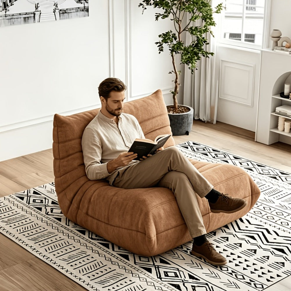 Bean Bag Chair, Soft Floor Lounger for Comfortable Everyday Seating detail image - detail view 4