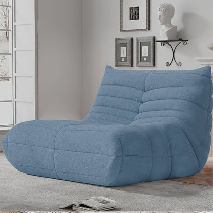 Bean Bag Chair shown in the Sky Blue option