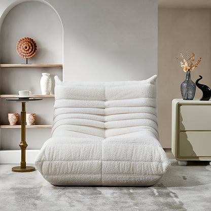 Bean Bag Chair shown in the Teddy Velvet option