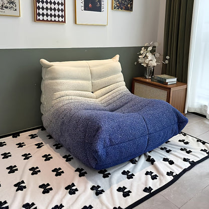 Bean Bag Chair shown in the White & Blue option