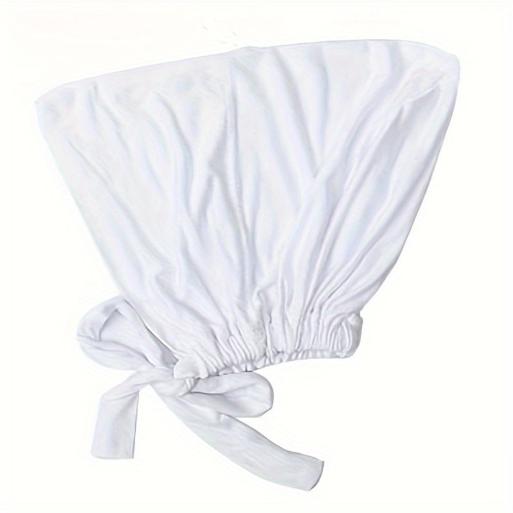 Beanie Hat - Inner Hijab Cap 4pcs Set - Elastic Modal Undercap Solid Color Tie Back - product detail view 6