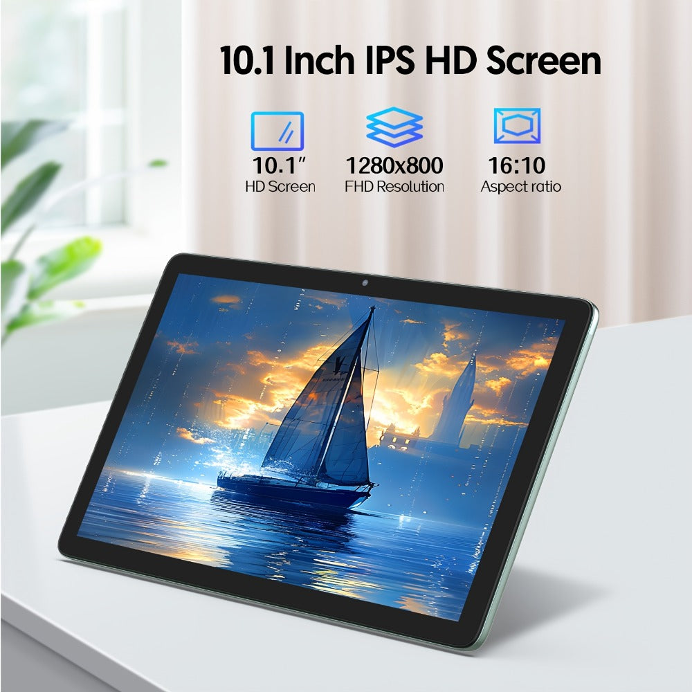 Android Tablet 10 or 11-Inch with Android 14, 8GB Total RAM, 128GB Internal Storage and 8000mAh Battery