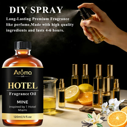 120ml Hotel-Style Fragrance Oil for Diffuser or Candle Projects in M Way, White Tea, Carlton or Beach Villas